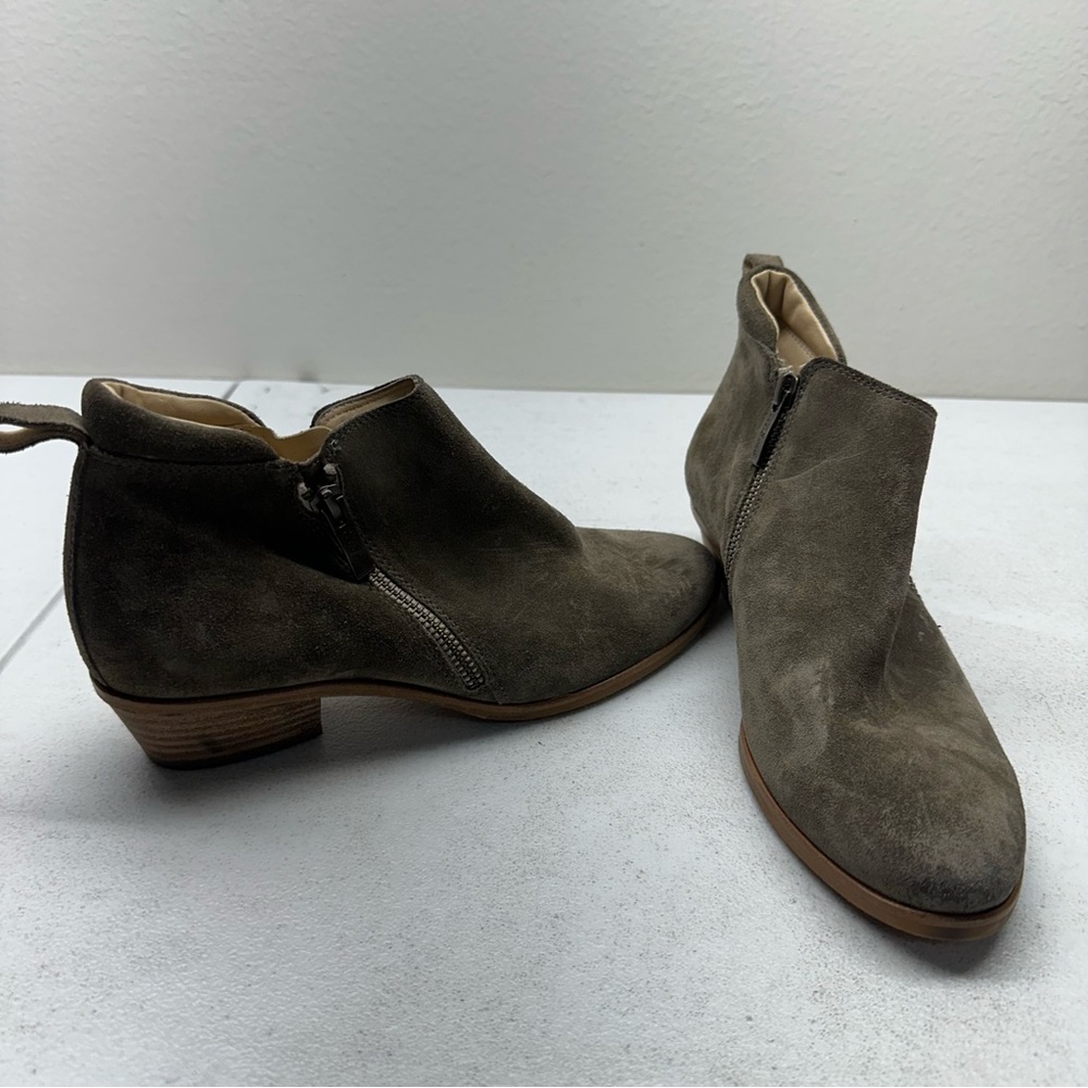 Paul Green Olive Suede Ankle Boots, Size 6 US - Picture 7 of 7